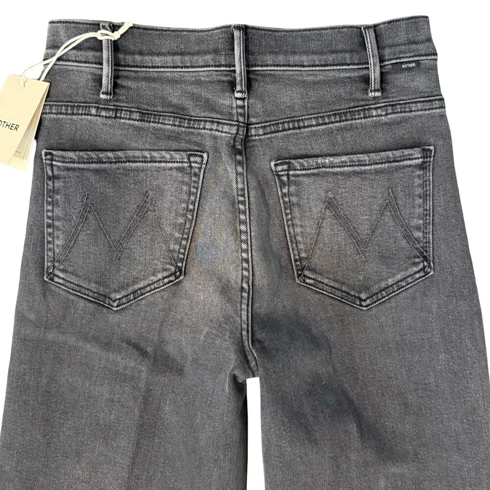 Mother Hustler Roller Ankle Fray Call It A Night Gray Wide Leg Jeans Size 27 NEW - Picture 12 of 12